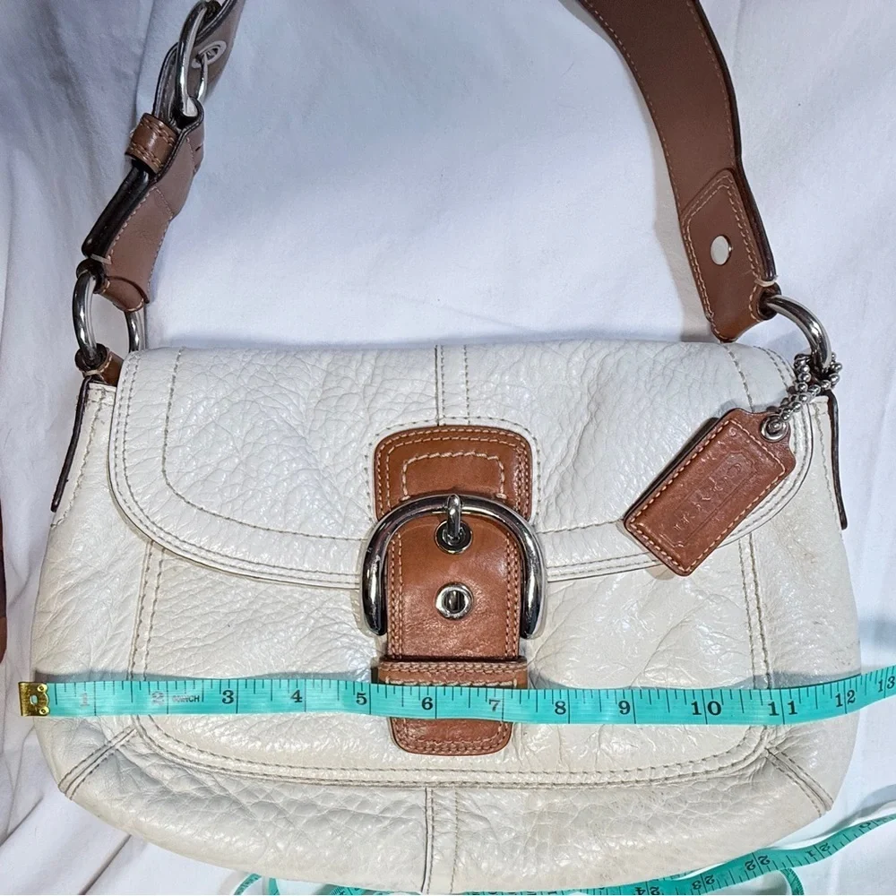 Coach White and Brown Shoulder Bag - Picture 8 of 12